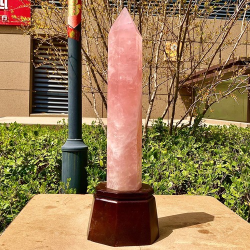 8.6LB Large natural powder crystal pillar, obelisk, mineral therapy - 第 3/15 張圖片
