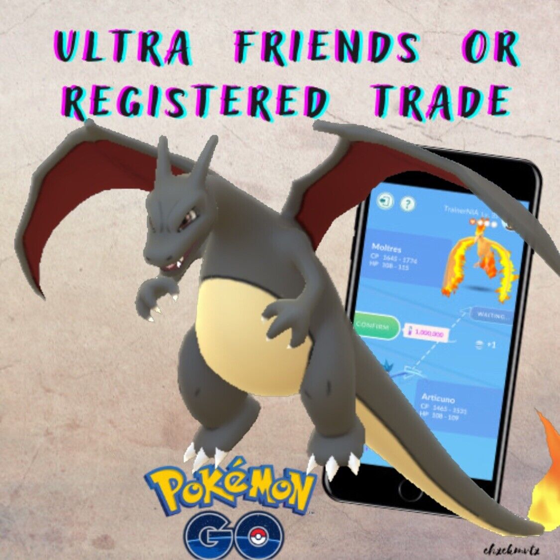 Shiny Charizard ( Two Charged Moves ) Pokemon Trade Go