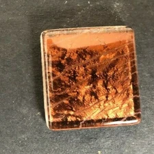 1x1 Tile Italian Metallic Glass Crackled Backsplash Accents Copper color 1 piece