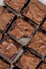 Fresh Homemade Belgian Chocolate Brownies Platter