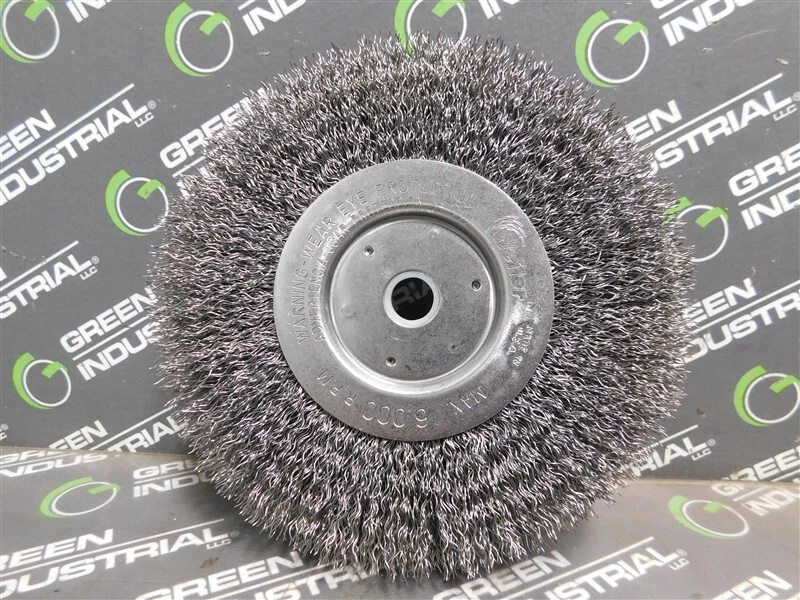 NUEVO Lote de 6 ruedas de alambre prensado estrecho Weiler 01065 6" .0118 alambre 5/8" 6000 RPM Foto 2 de 4