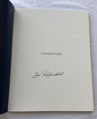 Leni Riefenstahl Autographed Signed Book ''NUBA''