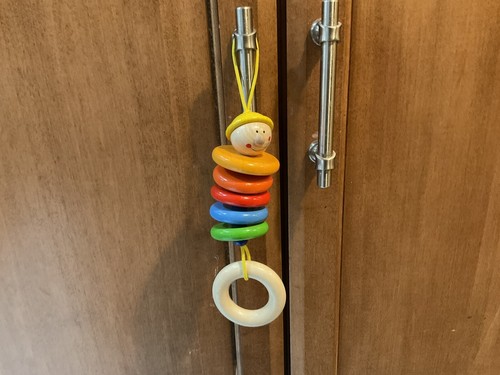 HABA WOOD CLOWN INFANT CLUTCHING/GRASPING TOY BEAUTIFUL QUALITY, GERMANY