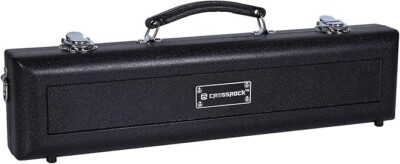 Crossrock ABS Hard-Shell Case for Standard C Foot Flute -Black