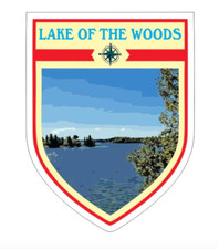 4" lake of the woods bumper sticker decal usa made