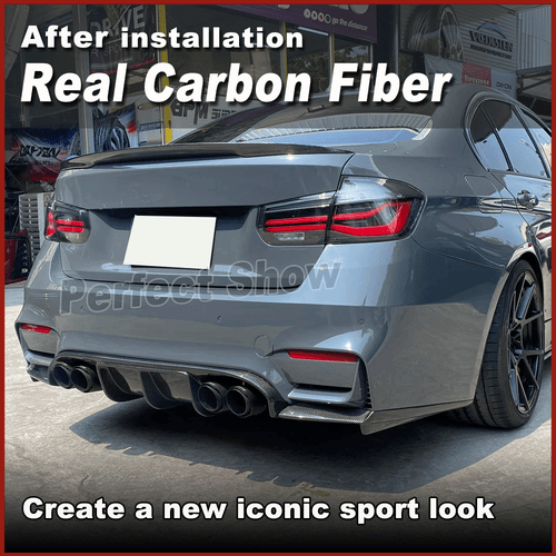 Difusor para BMW M3 F80 M4 F82 F83 difusor trasero carbono tracción trasera aletas divisor - Imagen 3 de 14