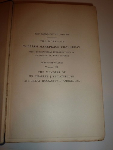 The Yellowplush Papers, Works of Thackery Vol III, 1898 - Picture 7 of 8
