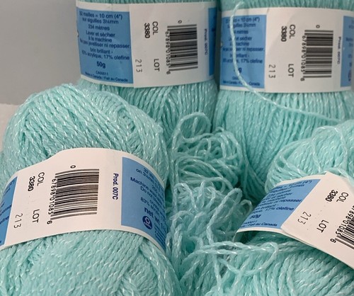 Coats Beehive Baby Yarn Vtg 4 Skeins Crystal Wrap Color Patons 3380 1.75 Oz 50 g - Picture 2 of 6