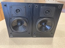 JPW Mini Monitor Pair Of  70W Black Ash Bookshelf Hifi Speakers Made In England