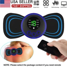 MINI Neck Massager Electric Pulse Cervical Back Muscle Pain Relief Spine Massage