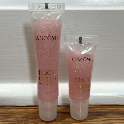 New Lancôme Juicy Tubes Lip Gloss Full Size & Travel Size 05-Marshmallow Electro