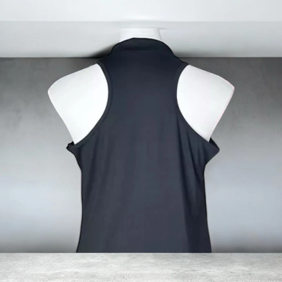 Esprit Black Sleeveless Dress Zipper Front High Neck Knee Length Size 4 - Image 3 of 4