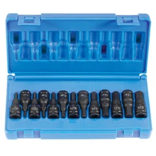 Grey Pneumatic 13pc 3/8"dr Metric & SAE Impact Hex Bit Socket set #1298HC