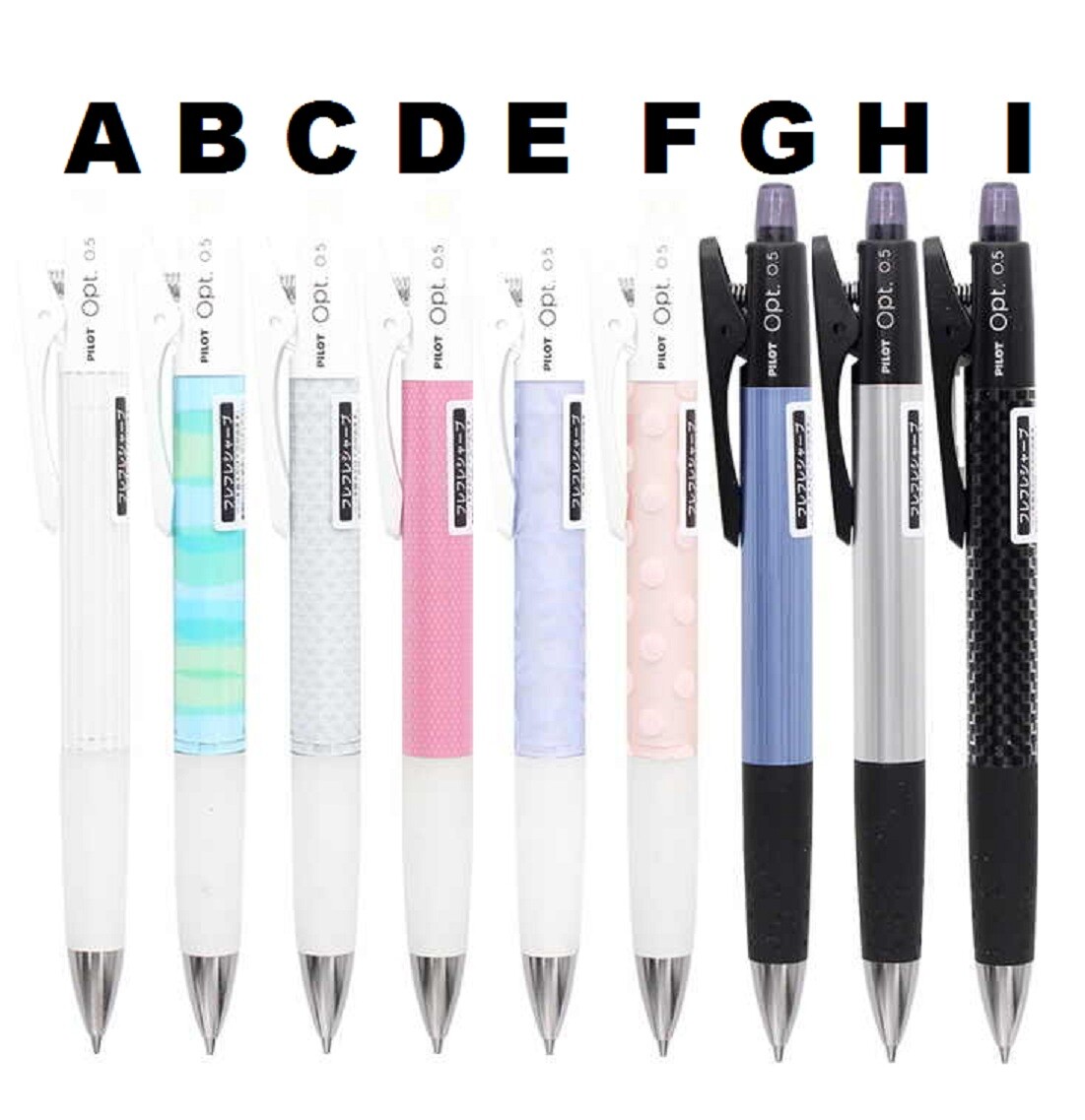Pilot Opt Mechanical Pencil 0.5 Carbon Black Body Enamel Pink