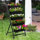 Vertical Raised Bed Outdoor Garden Bed Planter with 5 Boxes Patio Balcony