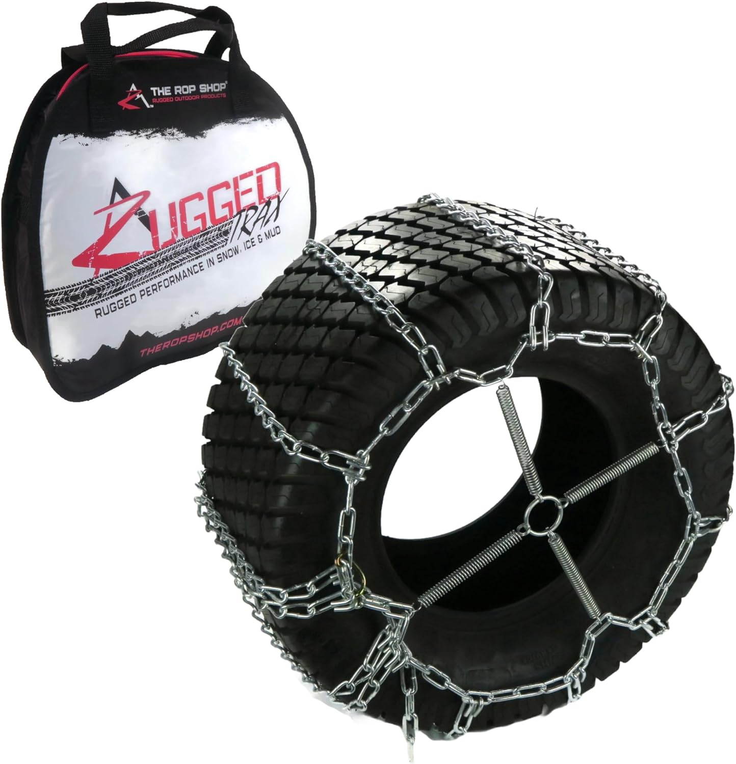 4 Link TIRE Chains & TENSIONERS 29X12X15 for Kubota Lawn Mower Garden