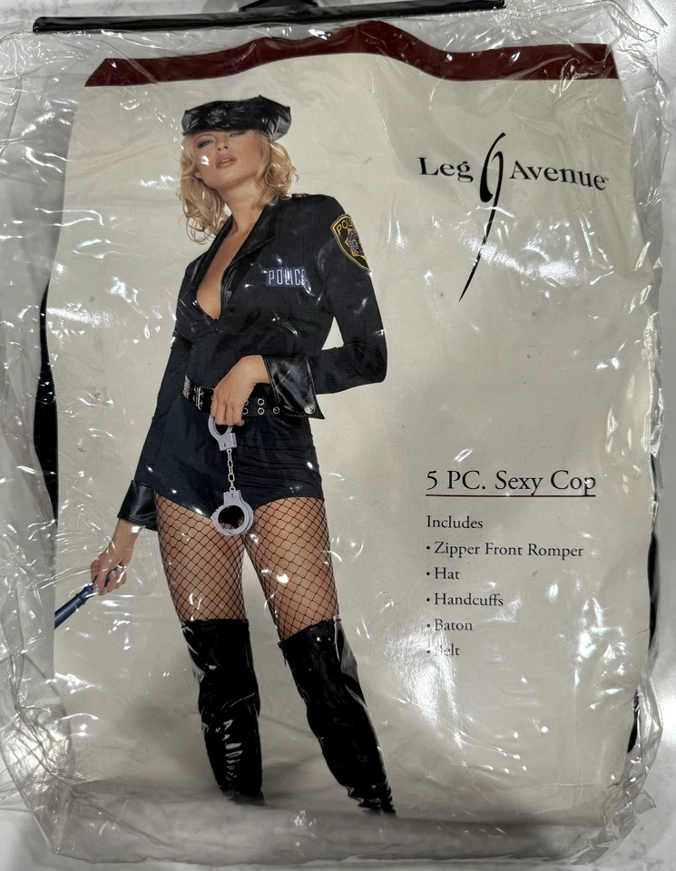 Disfraz de policía para mujer CON sombrero, puños + más talla M/L, TOTALMENTE NUEVO Leg Avenue Foto 2 de 4