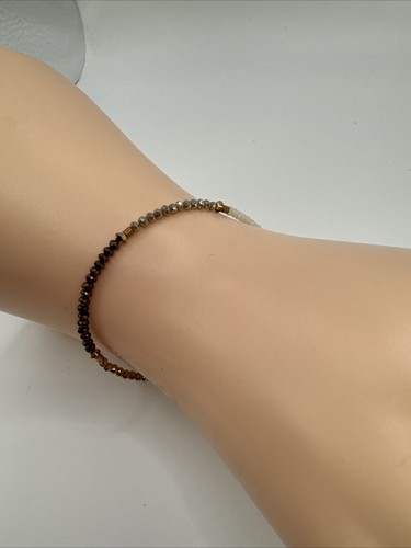 Coeur De Lion RG Faceted Crystal Bead Necklace/Bracelet Set Bronze/white - Picture 10 of 11