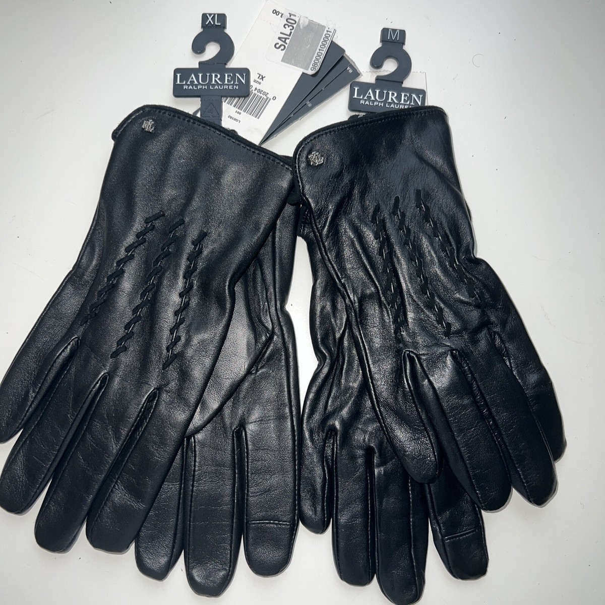 新品 Ralph Lauren レザー 手袋 Leather Gloves LAUREN RALPH LAUREN Whip Stitch Points or Plush Lined Leather