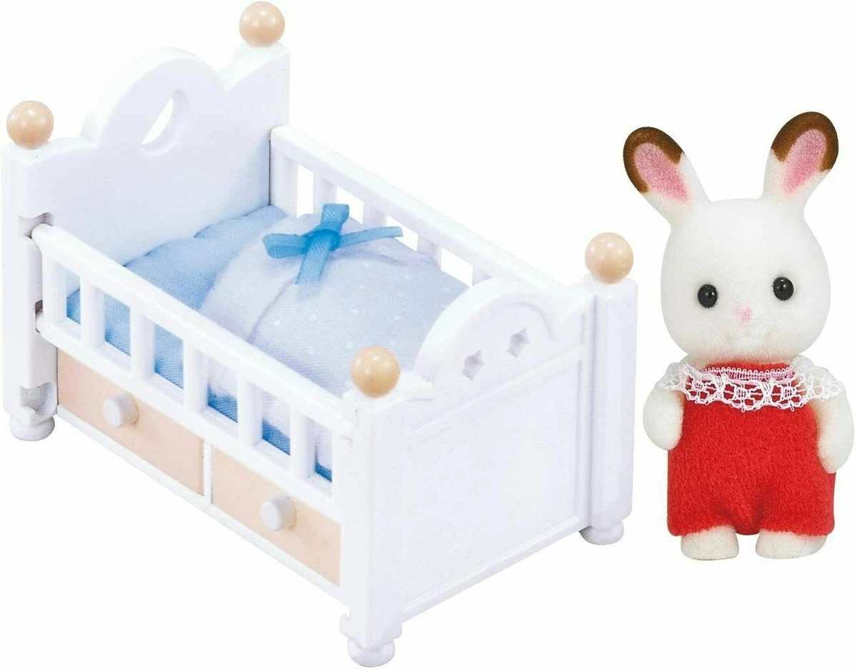Sylvanian Families Calico Critters Rabbit Baby with Crib