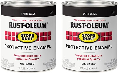 #ad #ad Rust Oleum 7777502 Protective Enamel Paint Stops Rust 32oz Black Satin Finish $48.99