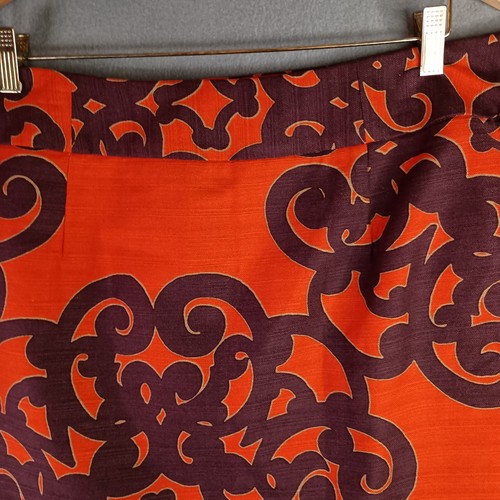 Merona Women's 16 Lined Orange Cotton Skirt with Pockets Invisible Zipper NWT - Picture 16 of 17