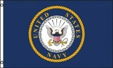 United States Navy Flag USN Emblem Banner US Military Pennant New 3x5 Poly 100D