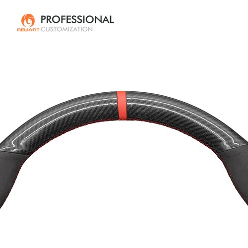 Funda de volante de fibra de carbono PU de gamuza puntada a mano para Subaru WRX 2022-2023 - Imagen 7 de 11