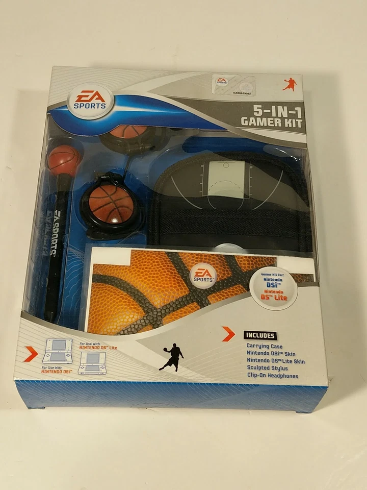 EA Sports 5 en 1 Kit para jugadores Nintendo DS Estuche Recubrimiento Stylus Auriculares Baloncesto NUEVO Foto 4 de 4