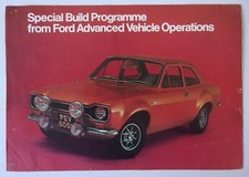 FORD ESCORT MEXICO & RS1600 orig 1972 UK Mkt Sales Brochure - MK1 RS 1600 AVO