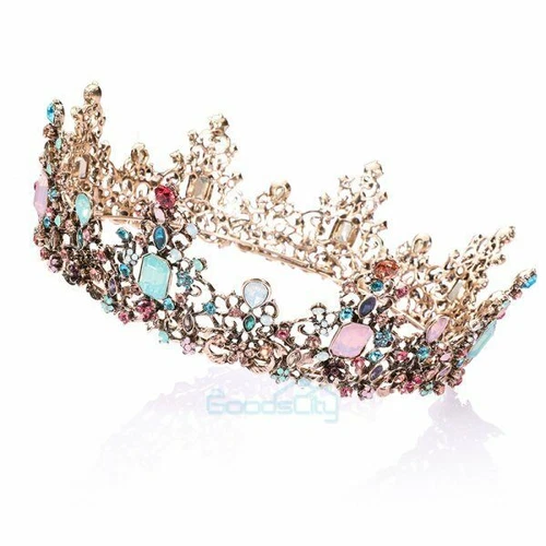 Coronas Tiaras Cristal Perla Novia Boda Corona para Mujer Princesa Tiara - Imagen 36 de 76