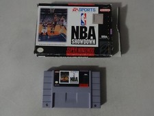 EUC NBA Showdown Super Nintendo SNES Cart  Box Free Ship