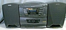 Vintage Sony CFD - ZW150 BoomBox CD Radio Cassette Player UNTESTED