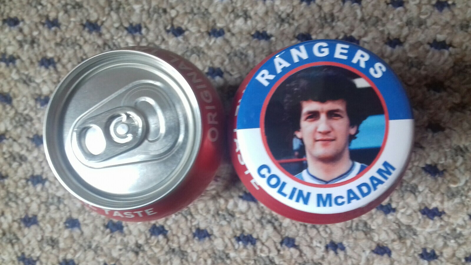 COLIN McADAM RANGERS BADGE 55mm size | eBay UK