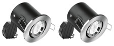 2-pack Aurora Enlite EN-FD102 Downlight GU10 90mm Aluminium Silver Fire Rated