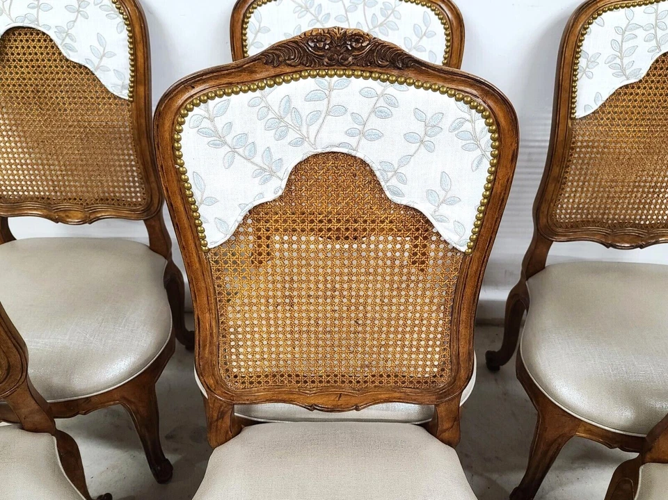 (6) French Provincial Cane Dining Chairs by CENTURY FURNITURE - Image 3 of 4