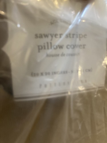 POTTERY BARN Rustic Stripe Pillow Cover 20 x 20 Brown Red Jute Knit Boho New - Picture 10 of 11