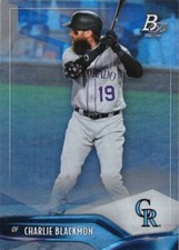 CHARLIE BLACKMAN-OF-COLORADO ROCKIES-2021 BOWMAN #67-GREAT SHAPE