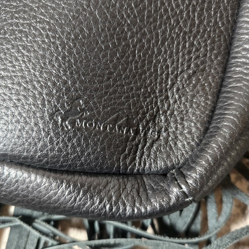 Montana West Genuine Leather Purse Hair On Cowhide Tooling Fringe Crossbody Bag - Picture 5 of 8