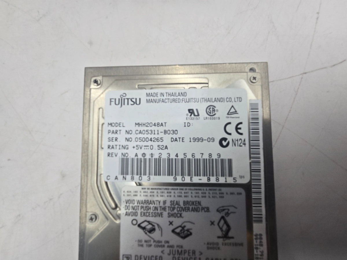 FUJITSU IDE HDD 4.8GB 4,200RPM ATA 2.5'' MHH2048AT HARD DRIVE | eBay