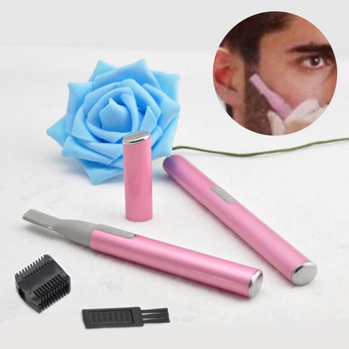 Women's Lady Face Hair Electric Eyebrow Trimmer Men Shaver Remover Razor Set - Picture 2 of 5