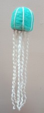 Needle Felted Wool Floating Jellyfish Handmade By Michelle Andrews Folk Art 12"