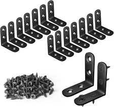 Blingstar 16 Pcs Stainless Steel L Bracket 90° Corner Fasteners with Screws