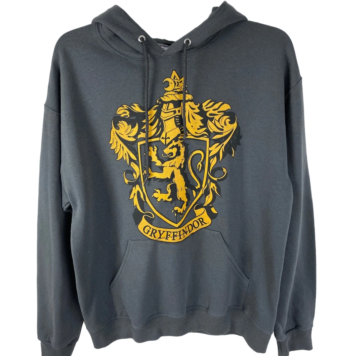 Gryffindor Harry Potter Hoodie Sweatshirt Size Medium Gray Yellow