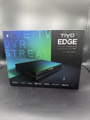 TiVo Edge DVR Antenna OTA  All in Lifetime Service, 500 GB, 2 Tuners Tested READ
