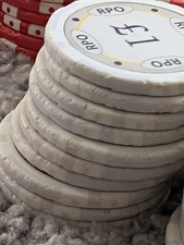 Jetons de Poker Pondérés de Qualité Professionnelle X10 Avec Valeur De "1" Chacun