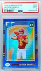 2024 PANINI DONRUSS OPTIC #248 JAYDEN DANIELS BLUE HYPER PSA 9