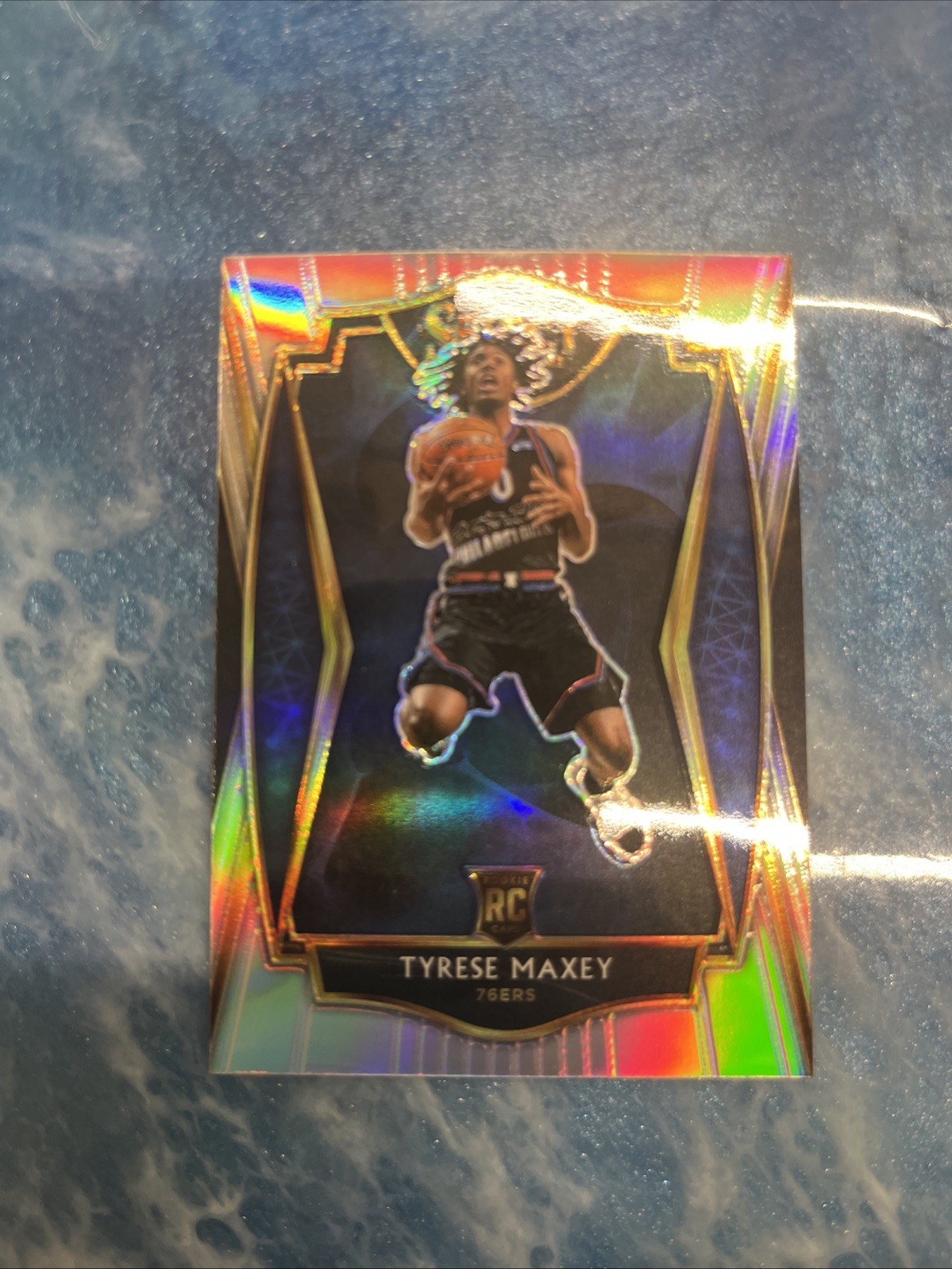 2020-21 Select Tyrese Maxey RC Silver Prizm Rookie Premier #174 76ers
