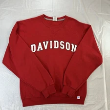 Davidson College Sweatshirt Size Small Red Russell Athletic