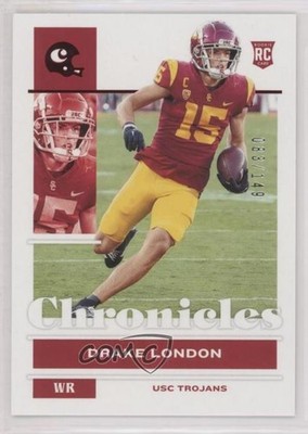 2022 Panini Chronicles Draft Picks Red 83/149 Drake London #6 Rookie RC n0c